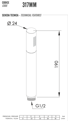 Душевая лейка Remer 317MMDOX цвет золото - фото 2