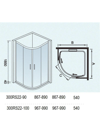 Душевой уголок WeltWasser WW300 10000003099 100х100 стекло прозрачное профиль хром без поддона