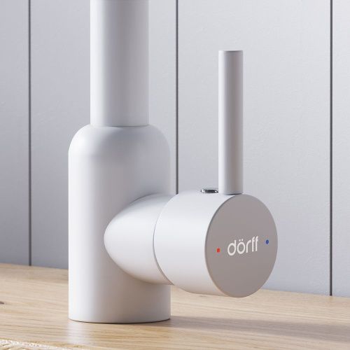 Смеситель для кухни Dorff Logic D3007033 на мойку белый - фото 5