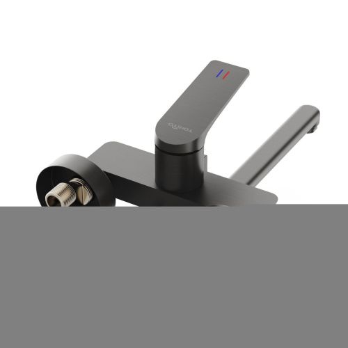 Смеситель для ванны Tokito MITSUISHI TOK-MIT-1015GM настенный вороненая сталь - фото 3