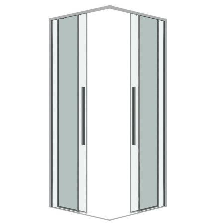 Душевая дверь Grossman Galaxy 1/2.K33.01.11.10.00 110х195 стекло прозрачное профиль хром