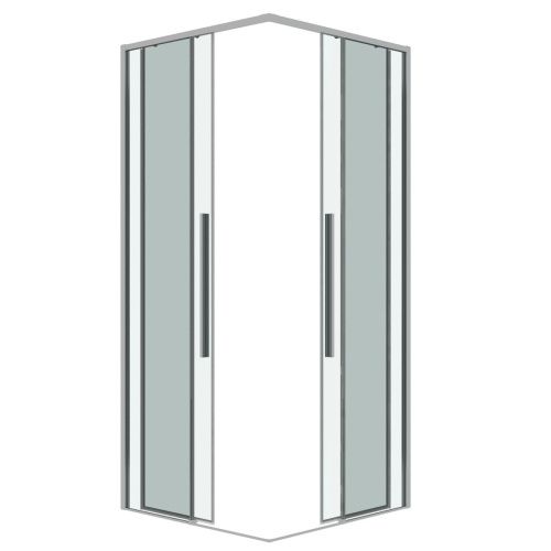 Душевая дверь Grossman Galaxy 1/2.K33.01.10.10.00 100х195 стекло прозрачное профиль хром - фото 2