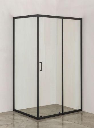 Душевой уголок Orange E23-12090TB 120х89 стекло прозрачное профиль черный без поддона