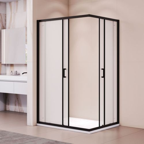 Душевой уголок RGW Passage 3508104082-24 120х80 стекло матовое профиль черный без поддона - фото 2