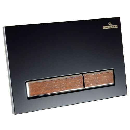 Клавиша смыва механическая Lavinia Boho RelFix 38050602 цвет черный/коричневый - фото 2