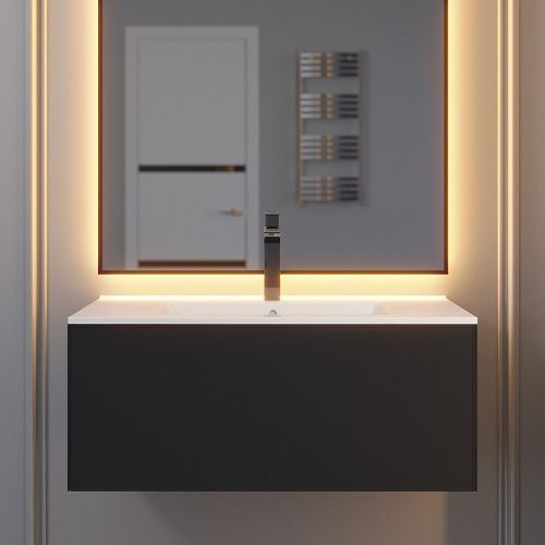 Тумба с раковиной Uperwood Parma Premium 39330205467 90х50 цвет черный - фото 5