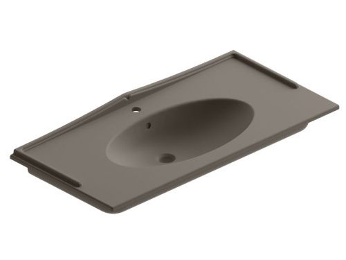 Раковина из сантехнического фаянса Berloni Bagno LAVQAVINCXR57 129 (2DCELAVCXQV106) 110х50 встраиваемая цвет серый