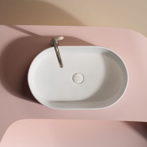 Раковина из сантехнического фарфора Ceramica Nova ELEMENT CN6048 60х40 накладная цвет белый без отверстий под смеситель - фото 4