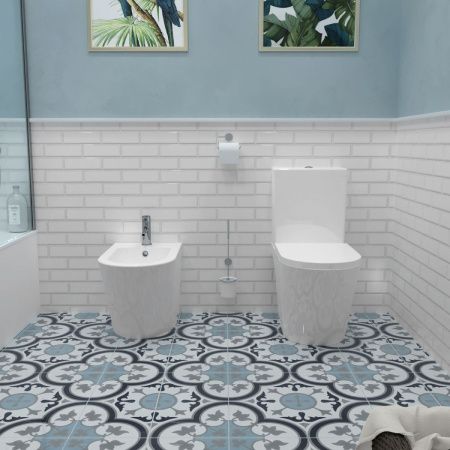 Унитаз-компакт напольный с бачком Lavinia Boho Biore 33040010 белый глянцевый с сиденьем микролифт каскадный смыв