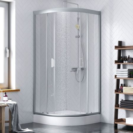 Душевой уголок Damixa Skyline DX35WG-301-090MT 90х90 стекло прозрачное профиль хром без поддона