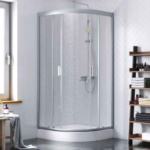 Душевой уголок Damixa Skyline DX35WG-301-090MT 90х90 стекло прозрачное профиль хром без поддона - фото 3