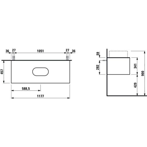 Тумба под раковину Laufen Sonar 4.0547.1.034.140.1 120х50 цвет золото - фото 2