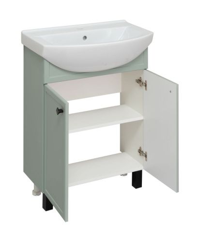 Тумба под раковину Runo Римини 00-00001273 60х30 напольная цвет зеленый - фото 2