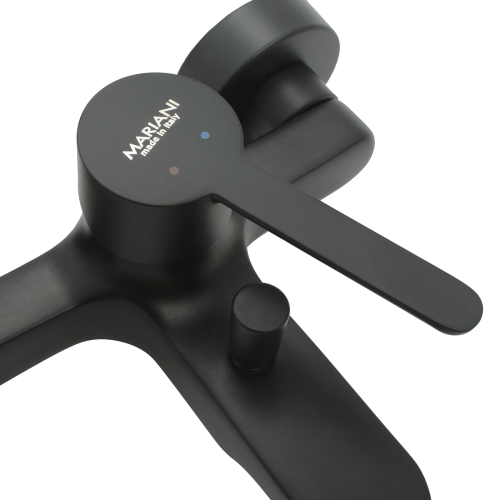 Смеситель для ванны Mariani Winter B14212WN настенный черный - фото 4