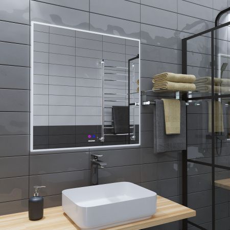 Зеркало с подсветкой и антизапотевателем Grossman PRAGMA-норма 187080 70х80 подвесное