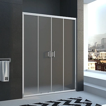 Душевая дверь Veconi Vianno VN45-200-02-19C1 200х185 стекло рифленое профиль хром