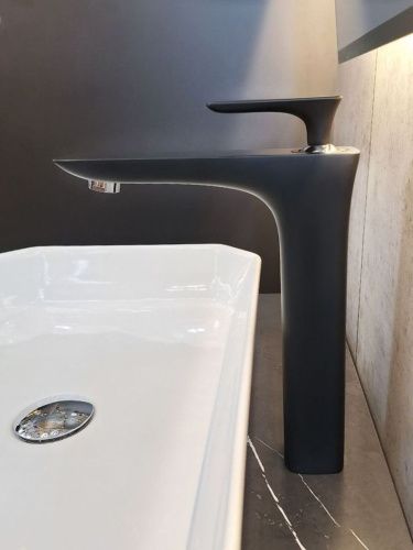 Смеситель для раковины AltroBagno Aperto AltroBagnoAperto010208NeOp на столешницу черный - фото 3