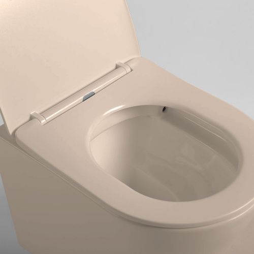 Унитаз подвесной Vincea Piatti VT1-11SMC коричневый с сиденьем микролифт безободковый душевой смыв - фото 5