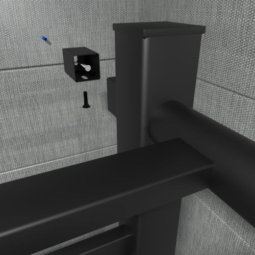 Полотенцесушитель электрический Маргроид Вид 81-10 профильный 8110-6050-1083-9005R 55х60 черный - фото 5