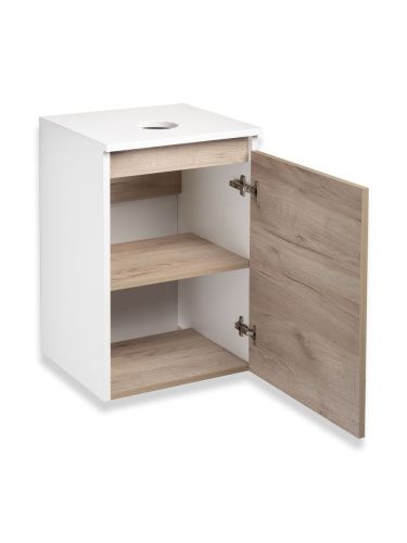 Тумба под раковину Runo БАРИ 00-00001372 40х40 подвесная цвет коричневый - фото 2