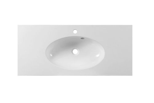 Раковина из искусственного камня Эстет Вегас ФР-00014919 100х50 накладная цвет белый 1 отверстие под смеситель - фото 2