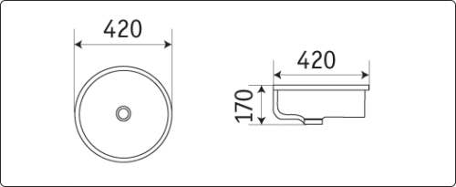 Раковина из сантехнического фаянса CeramaLux G515 30х30 напольная цвет белый 1 отверстие под смеситель - фото 5