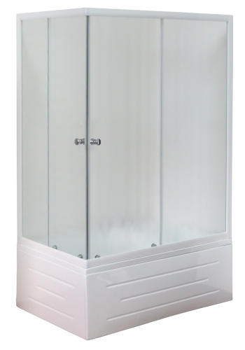 Душевой уголок Royal Bath BP RB8120BP-C-R 120х80 стекло матовое профиль белый с поддоном - фото 2