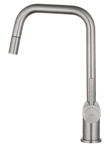 Смеситель для кухни Wonzon & Woghand WW-6018-BS на мойку никель - фото 3