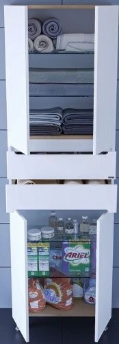 Шкаф-пенал СанТа Лондон 524004 60х190 напольный цвет белый - фото 2