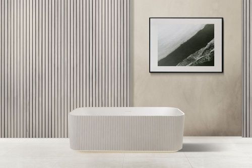 Ванна из искусственного камня Abber Stein AS9663 170х75 отдельностоящая прямоугольная с ножками - фото 3