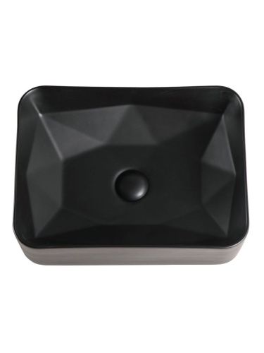 Тумба с раковиной Orange Line Li-70TubMDF+B02-460MB 70х50 подвесная цвет черный - фото 3