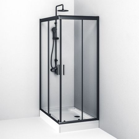 Душевой уголок Am.Pm Gem W90G-404-120280-BT 120х80 стекло прозрачное профиль черный без поддона