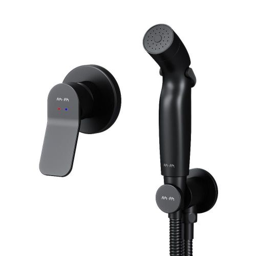 Гигиенический душ со смесителем Am.Pm X-Joy F40H85A22 черный - фото 2