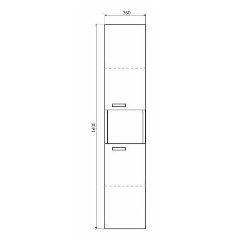 Шкаф-пенал Comforty Никосия 00-00009554CF 40х160 подвесной цвет коричневый - фото 2