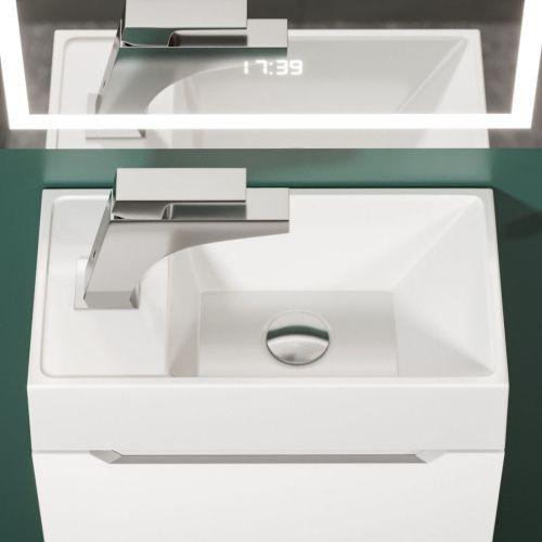 Раковина из искусственного камня Uperwood Classic New 2911020334 40х20 полувстраиваемая цвет белый - фото 5