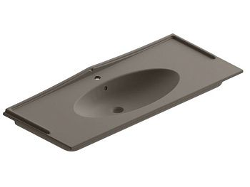 Раковина из сантехнического фаянса Berloni Bagno LAVQAVINCXR58 129 (2DCELAVCXQV121) 120х50 встраиваемая цвет серый