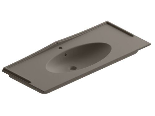 Раковина из сантехнического фаянса Berloni Bagno LAVQAVINCXR58 129 (2DCELAVCXQV121) 120х50 встраиваемая цвет серый