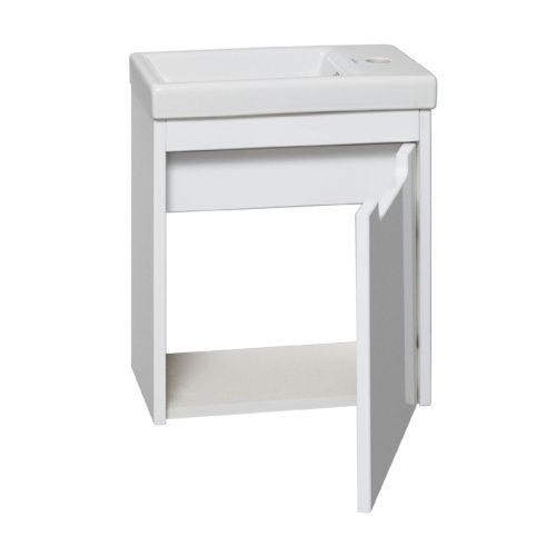 Тумба под раковину Runo МИКРА 00000001078 40х20 подвесная цвет белый - фото 2