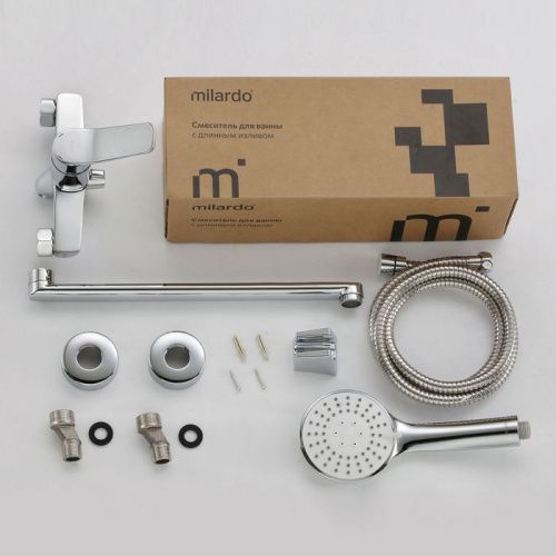 Смеситель для ванны Milardo Enjoy ENJSB00M10 настенный хром - фото 4