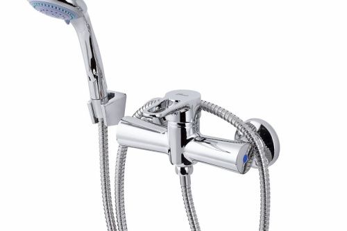 Смеситель для ванны и душа FAUZT FZs-241-B100 настенный хром - фото 2