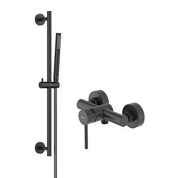 Комплект смесителей Aquatek ЕВРОПА AQ1332MB настенный черный