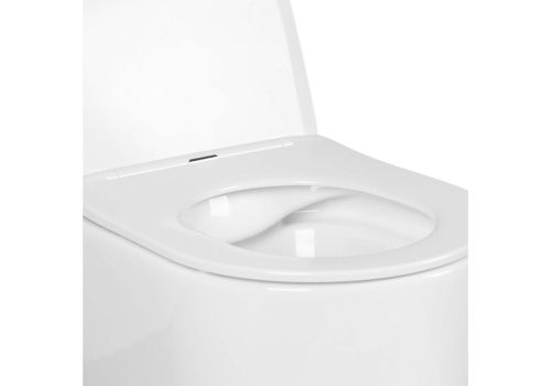 Унитаз подвесной Aquatek МИЯ AQ2004-00 белый с сиденьем микролифт безободковый каскадный смыв - фото 4