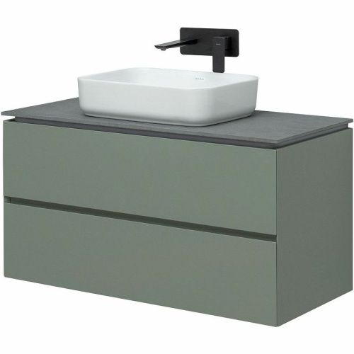 Тумба под раковину Allen Brau Infinity 1.21003.CGM 100х50 подвесная цвет зеленый - фото 3