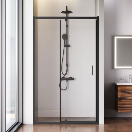 Душевая дверь Am.Pm Gem W90G-120-1P-BT 120х195 стекло прозрачное профиль черный - фото 3