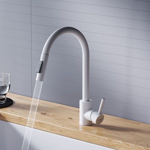 Смеситель для кухни Dorff Logic D3007533 на мойку белый - фото 3