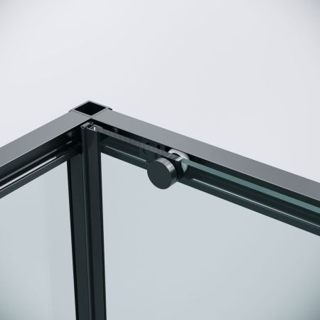 Душевая перегородка Grossman Galaxy 200.K33.01.80.21.00 80х195 стекло прозрачное профиль черный