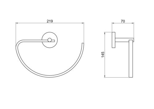 Полотенцедержатель Aquatek БЕТТА AQ4621MB - фото 3
