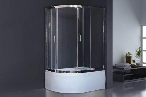 Душевой уголок Royal Bath BK RB8120BK-T-CH-R 120х80 стекло прозрачное профиль хром с поддоном