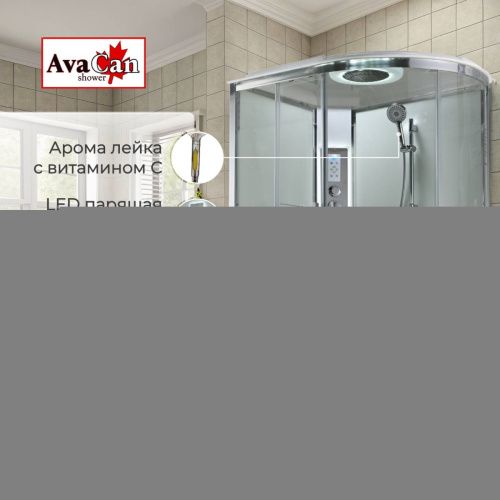 Душевая кабина AvaCan EM EM3812LLEDT 120х80 асимметричная с крышей ориентация левая - фото 2