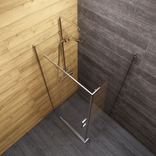 Душевой уголок Тритон Терра-Хром Щ0000072197 120х90 стекло прозрачное профиль хром без поддона - фото 5